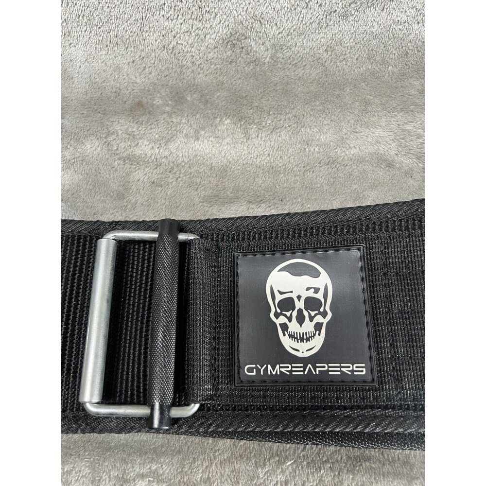 Gymreapers Black Lever Weightlifting Belt Medium 10mm 34” Black Clean Gym